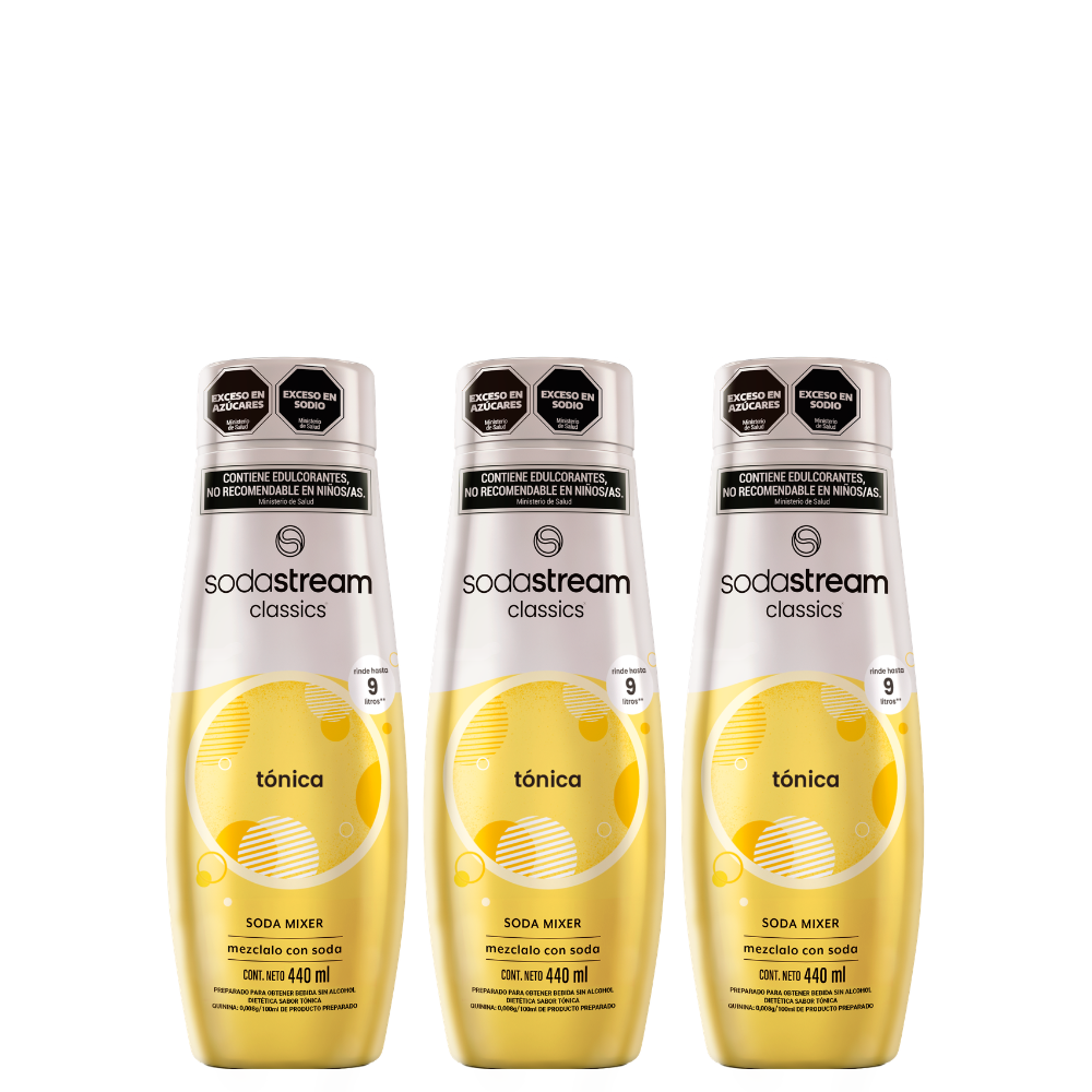Pack X3 Tónica con azúcar 440ml c/u sodastream