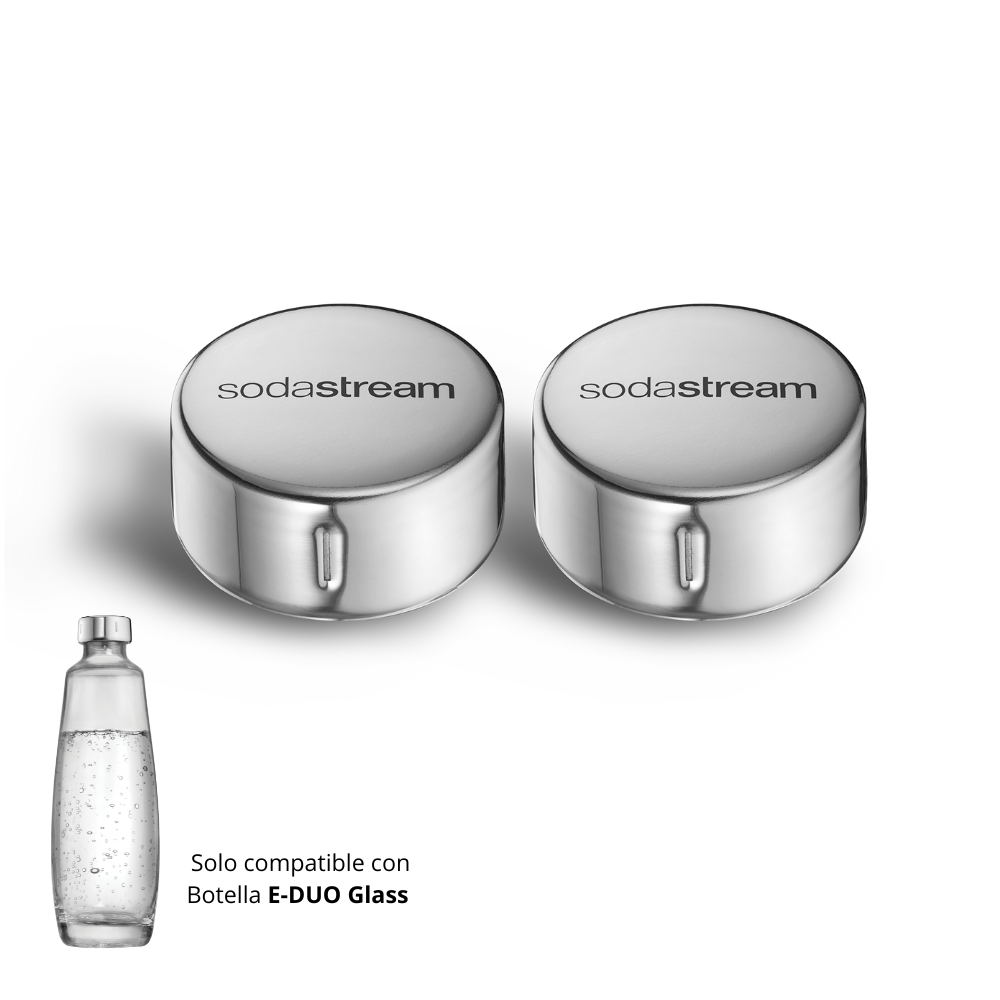Tapas metálicas para E-DUO Glass sodastream